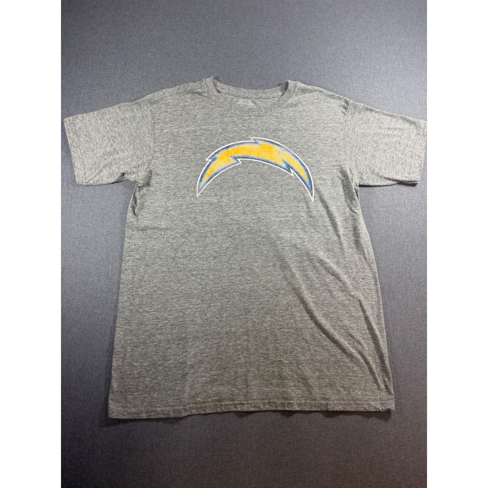 NFL Los Angeles Chargers Graphic T-Shirt Mens Large Gray Tri-Blend Short Sleeve
